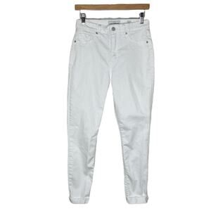 Lucky Brand‎ Bridgette Cropped White Jeans Denim Pants Women’s Size 4 27